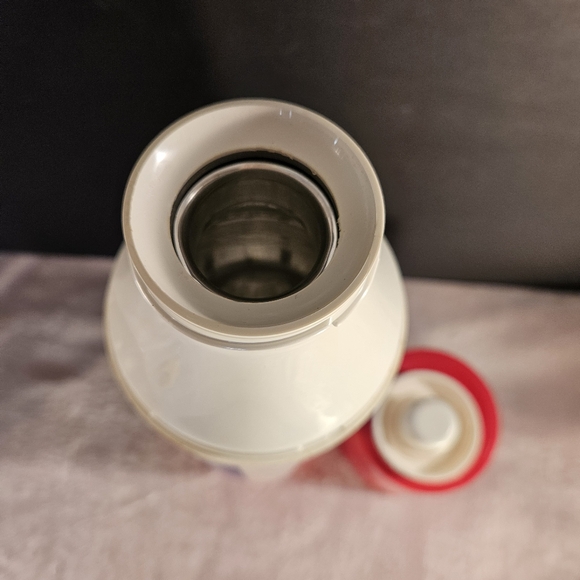 Vtg Red White and Blue Rocket Shape Thermo-Serv Thermos Y2K Made in USA - Picture 2 of 7